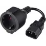 Renkforce napájací adaptérový kábel C14 na Schuko zásuvku 0,15 m čierny RF-7176926