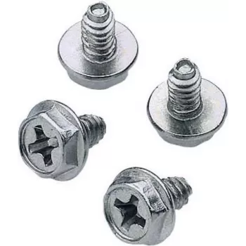 Renkforce RF-4618686 skrutky napájacieho zdroja M3.5 x 6 mm, Phillips plochá hlava, čierna, balenie 5 ks
