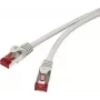 Renkforce RF-4724268 Cat6 S/FTP RJ45 patch kábel 10 m sivý snagless pozlátený samozhášavý