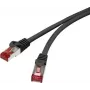 Renkforce RF-4737380 Cat6 S/FTP patch kábel, 1 m, pozlátené RJ-45, sivý