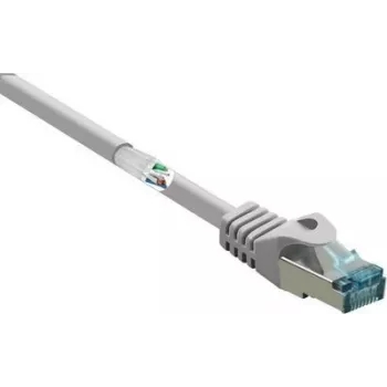 Renkforce RF-5047494 CAT 6a S/FTP patch kábel, RJ45, 0,5 m, sivá, ochrana západky, samozhášavý