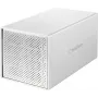 Renkforce RF-5587610 4-bay SATA skriňa na pevné disky, 2,5/3,5 palca, USB 3.2 Gen 1, hliník, 80mm ventilátor