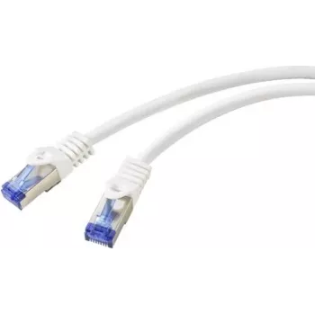 Renkforce RF-6830454 CAT 6a S/FTP patch kábel, RJ45, 2 m, biela