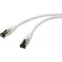 Renkforce RF-7106490 Cat 8.1 S/FTP sieťový patch kábel, RJ45, 1 m, biela
