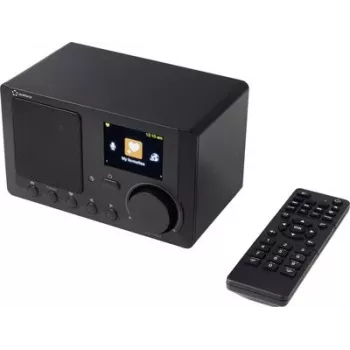 Renkforce RF-IR-MONO2 internetové stolové rádio s Bluetooth, DLNA, budíkom, čierne (RF-7191140)