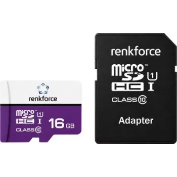 Renkforce RF-mSDC-16GB microSDHC karta 16 GB Class 10 UHS-I U1 s SD adaptérom RF-7577908