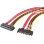 Renkforce SATA Combo predlžovací kábel 7+15 pin konektor samec na konektor samica 0,20 m červený/oranžový RF-4297182