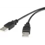 Renkforce USB 2.0 kábel A na A 1,8 m čierny pozlátený RF-4463037
