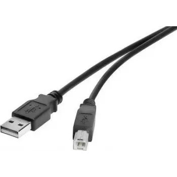 Renkforce USB 2.0 kábel A na B 1m čierny pozlátený RF-4463070