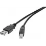 Renkforce USB 2.0 kábel A na B 1m čierny pozlátený RF-4463070