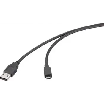 Renkforce USB 2.0 kábel USB-A na Micro-B 5m čierny RF-6830436