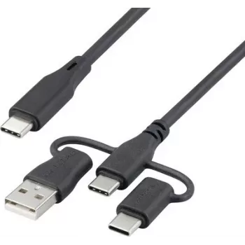 Renkforce USB 2.0 nabíjací kábel USB-C 1,5 m čierna RF-6615908