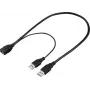 Renkforce USB 3.0 predlžovací kábel USB-A konektor samec na USB-A konektor samica 0,5 m čierny RF-5719752