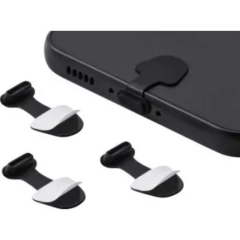 Renkforce USB-C ochrana proti prachu pre mobilné zariadenia, 3-dielna sada, čierna (RF-7260818)
