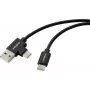 Renkforce USB-C na USB-A kábel, USB 2.0, 2 m, čierny, 480 Mbps, dvojité tienenie, PVC plášť, rovné konektory RF-7116122