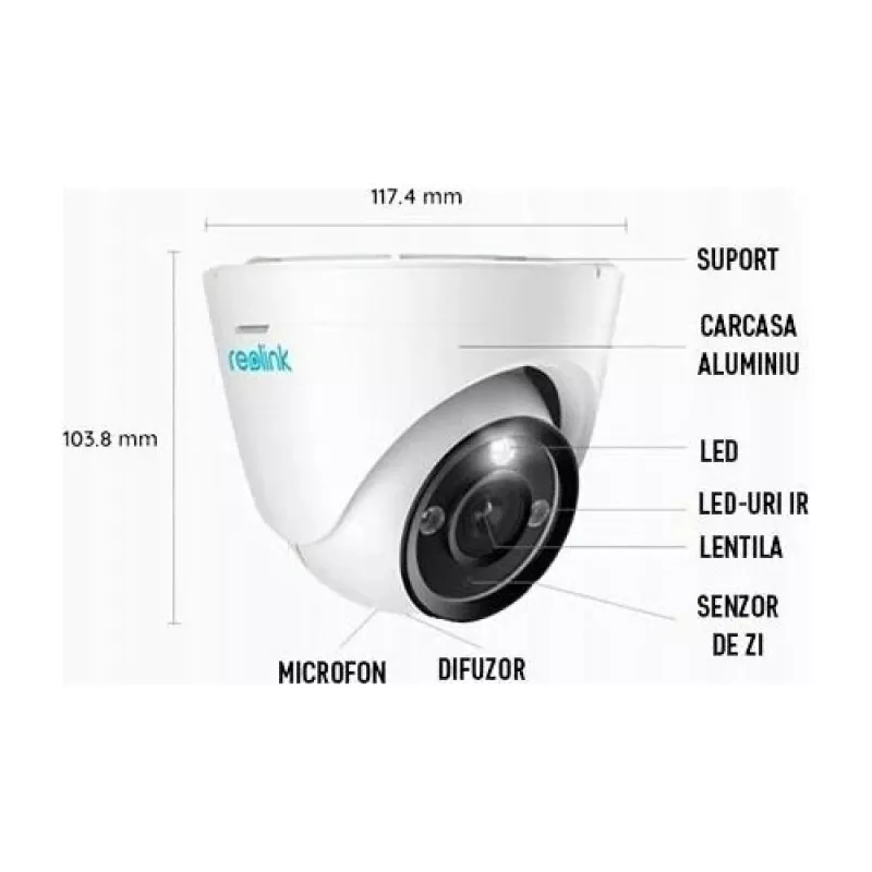 Reolink P344 12MP Dome PoE kamera s AI vyhľadávaním videa