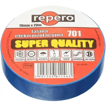 REPERO 701 modrá PVC izolačná páska 19 mm x 20 m