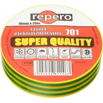 REPERO 701 žlto-zelená PVC izolačná páska 19mm x 20m