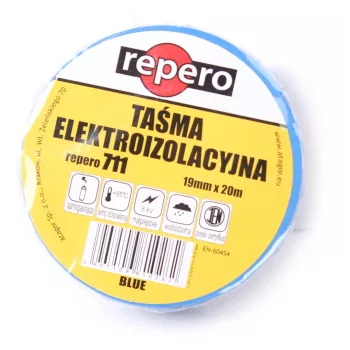 REPERO 711E modrá PVC izolačná páska 19mm x 20m