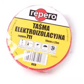 REPERO 711E Červená PVC izolačná páska 19 mm x 20 m