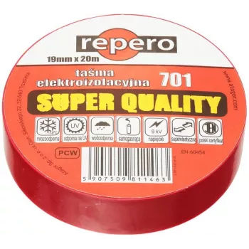 REPERO TTE701S2-0019-20 červená PVC izolačná páska 19 mm x 20 m
