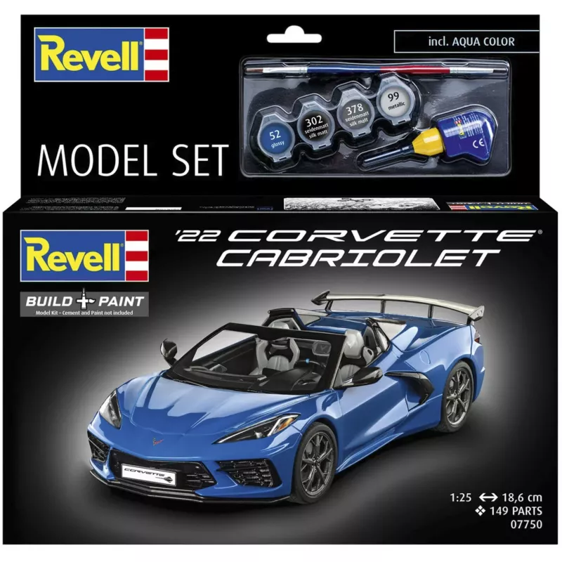 Revell Model Set Corvette C8 Cabriolet mierka 1:25