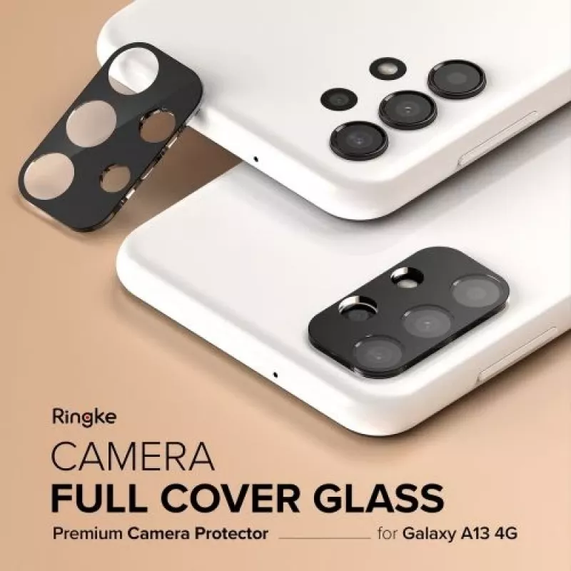 Ringke Galaxy A13 4G ochrana kamery Full Cover sklo (balenie 3 ks) čierna