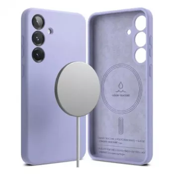 Ringke puzdro Galaxy S25 silikónové magnetické levanduľová