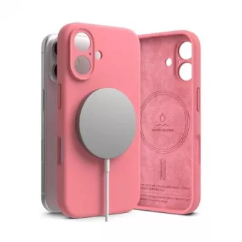 Ringke puzdro pre iPhone 16 silikónové magnetické ružové