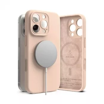 Ringke puzdro pre iPhone 16 Pro Max silikónové magnetické Pink Sand