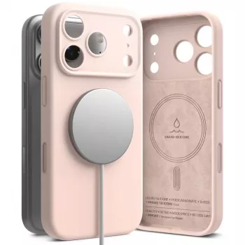Ringke puzdro pre iPhone 17 Pro silikónové magnetické Pink Sand