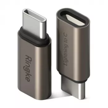 Ringke adaptér USB-C samec na Lightning samica (2 ks balenie) Gunmetal