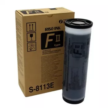 Riso S-8113E čierna atramentová kazeta pre duplikátor (1000 ml) pre sériu RZ/EZ/MZ/RV/RP/RA/RN/GR/FR/TR/CR/CZ/CV