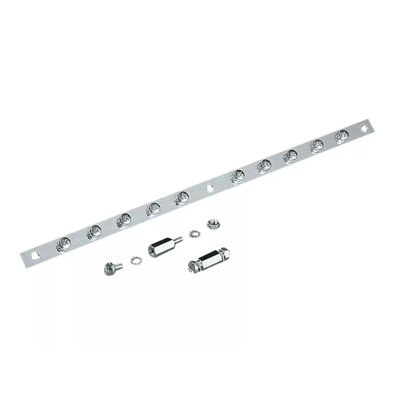 Rittal SZ 2413.375 plochý rozvodný pás, 10 prípojok, oceľ, 375 mm, 100 A, 690 V AC
