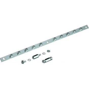 Rittal SZ 2413.375 plochý rozvodný pás, 10 prípojok, oceľ, 375 mm, 100 A, 690 V AC