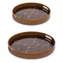 Rituali Domestici Galateo sada 2 okrúhlych podnosov, biela melamín, 38 cm a 30 cm