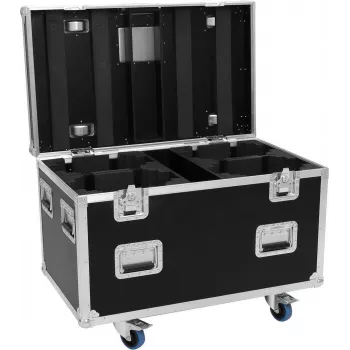 ROADINGER flightcase pre 4x LED IP TMH-H420 Wash moving head s kolieskami