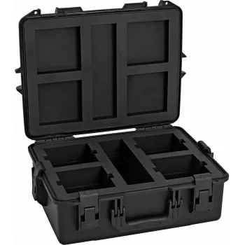 ROADINGER plastový kufrík pre 4x AKKU UP-4 QCL Spot QuickDMX MK2, čierny, 55x42,5x21 cm