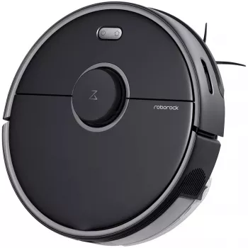 Roborock S5 Max vysávací robot - bez vrecka - čierny - okrúhly - 0,46 L - koberec - tvrdá podlaha