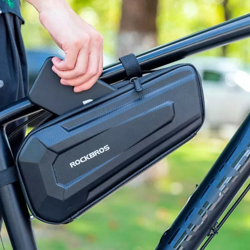ROCKBROS 1,5L cyklistická taška na hornú rúru vodoodolná pevná rámová taška s reflexným logom