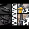 ROCKBROS T609 zámok na bicykel s 1,5 m káblom na číselný kód - čierny