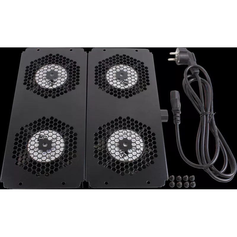 Rockstable 19-palcový Chladiaci prvok – Ventilátorová zásuvka – zabudovaný ventilátor – Oceľ – Čierna – 1 kus – 2,92 kg (RS19-FT68)