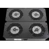 Rockstable 19-palcový Chladiaci prvok – Ventilátorová zásuvka – zabudovaný ventilátor – Oceľ – Čierna – 1 kus – 2,92 kg (RS19-FT68)