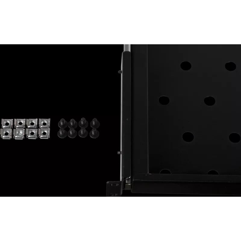 Rockstable RS19-UH69 1U 19-palcová výsuvná polica do racku, oceľ SPCC, čierna