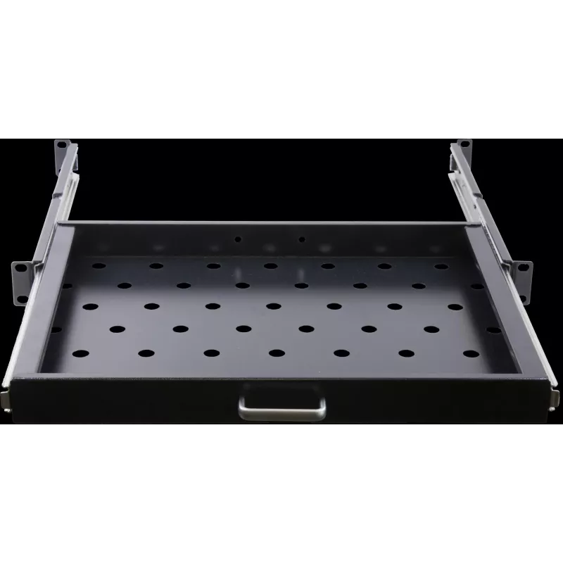Rockstable 1U 19 palcová výsuvná polica - polica - SPCC oceľ - čierna - 1 kus - 3,45 kg (RS19-UH66)