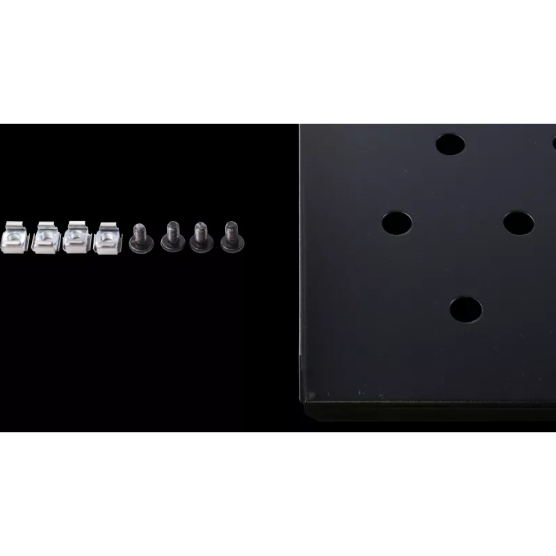 Rockstable RS19-FH69 1U 19-palcová polica, oceľ, čierna