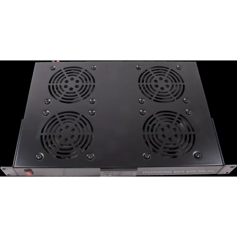 Rockstable 1U 19-palcová Vetracia jednotka do racku - Chladiaci ventilátor - Zabudovaný axiálny ventilátor - 440 m³/h - Oceľ - Čierna - 1 kus (RS19-FT1U4TM)