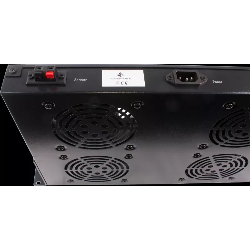 Rockstable 1U 19-palcová Vetracia jednotka do racku - Chladiaci ventilátor - Zabudovaný axiálny ventilátor - 440 m³/h - Oceľ - Čierna - 1 kus (RS19-FT1U4TM)