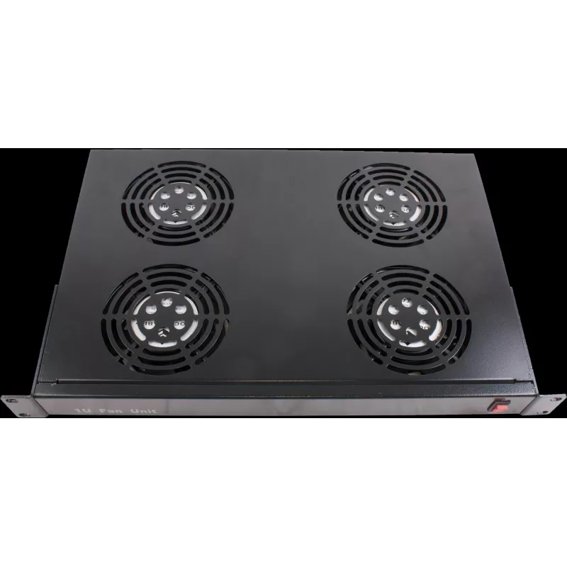 Rockstable 1U 19-palcový Vetrací prvok - Ventilátor - Zabudovaný ventilátor - 440 m³/h - Oceľ - Čierna - 1 kus (RS19-FT1U4)