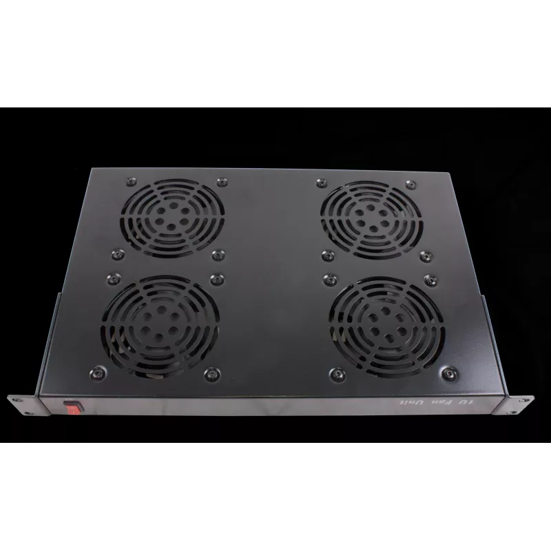 Rockstable 1U 19-palcový Vetrací prvok - Ventilátor - Zabudovaný ventilátor - 440 m³/h - Oceľ - Čierna - 1 kus (RS19-FT1U4)